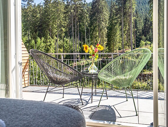 Stuub Langenbach Deluxe Studio Balkon Aussicht 2