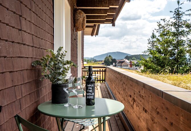Stuub Hinterzarten Familienzimmerl Balkon Aussicht 2