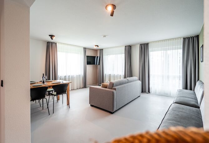 Stuub Hinterzarten Ferienwohnung Wohnbereich Sofa